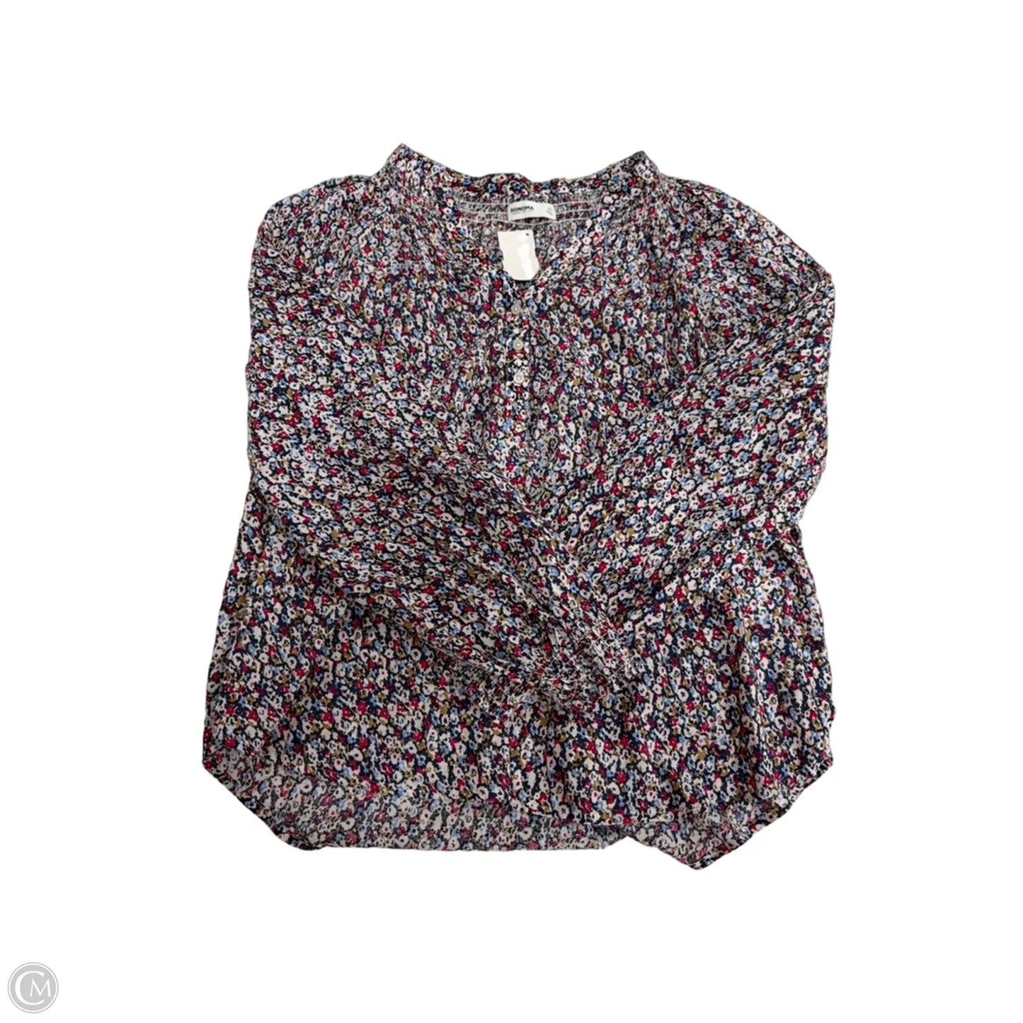 Top Long Sleeve By Sonoma In Floral Print, Size: Xl