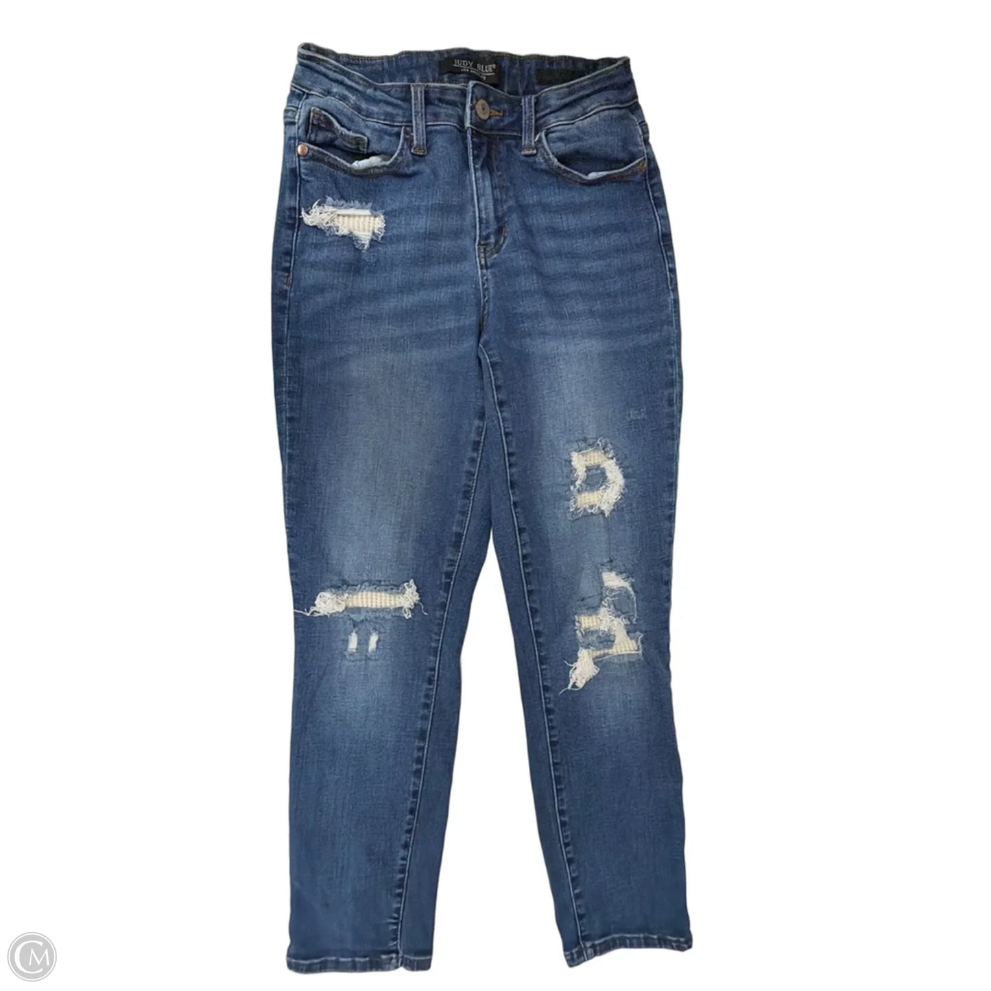 Jeans Straight By Judy Blue In Blue Denim, Size: 4