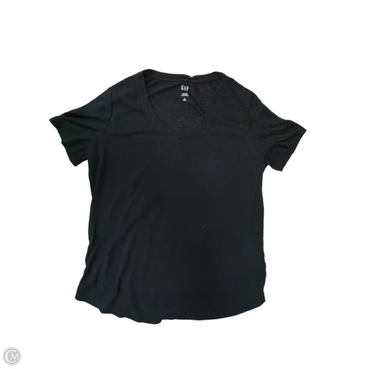 Top Short Sleeve Basic By Gap In Black, Size: L