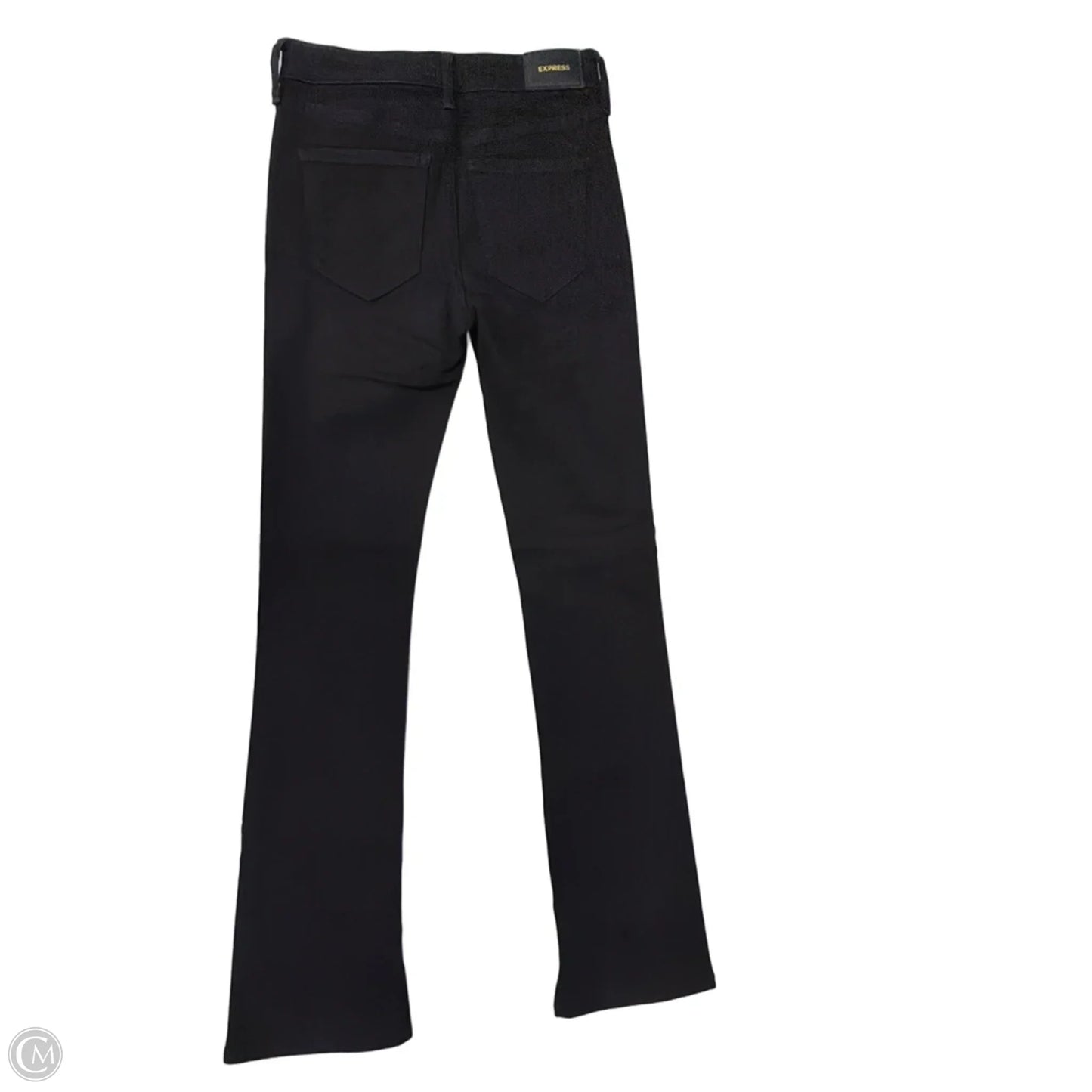 Jeans Straight By Express In Black Denim, Size: 0