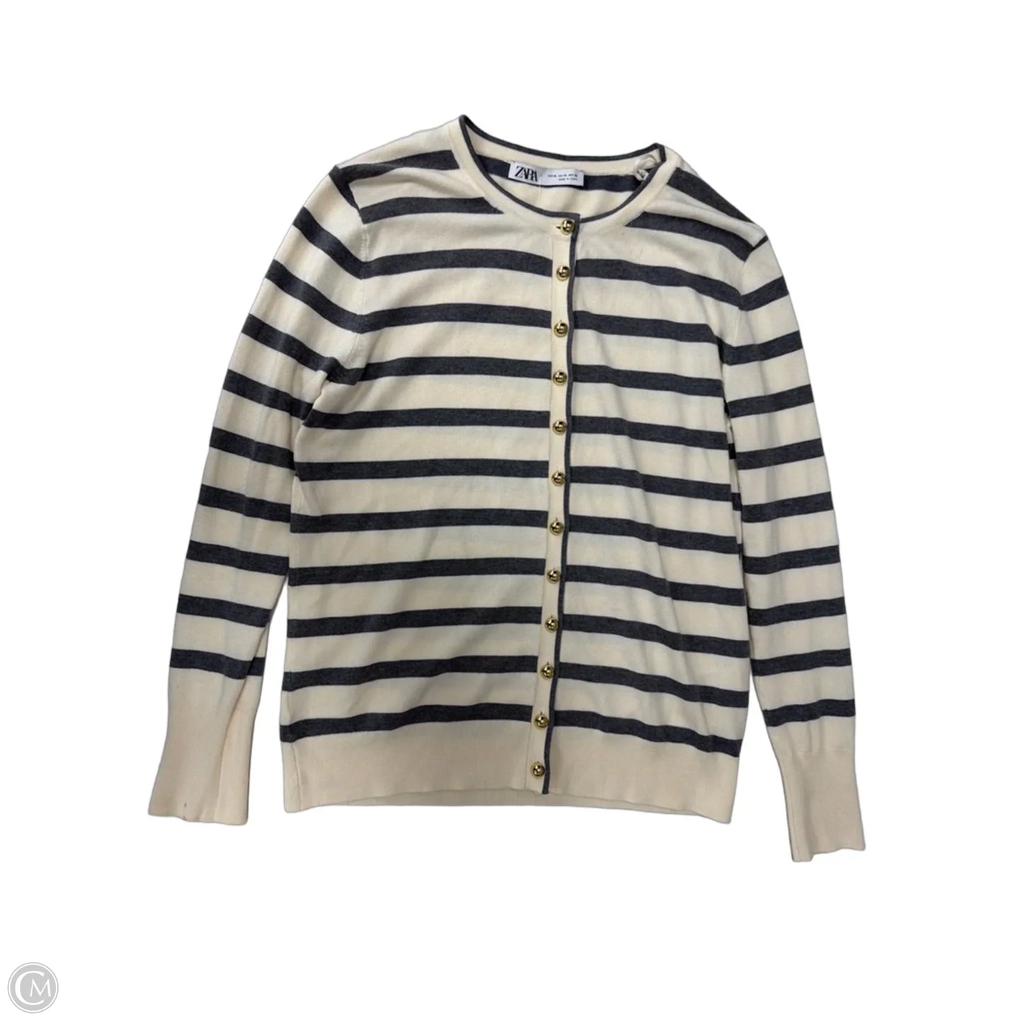 Cardigan By Zara In Striped Pattern, Size: Xl