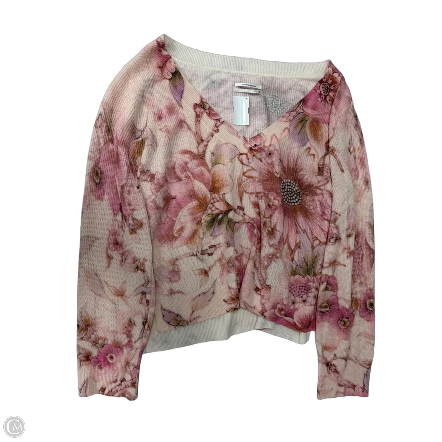 Top Long Sleeve By Anthropologie In Floral Print, Size: M