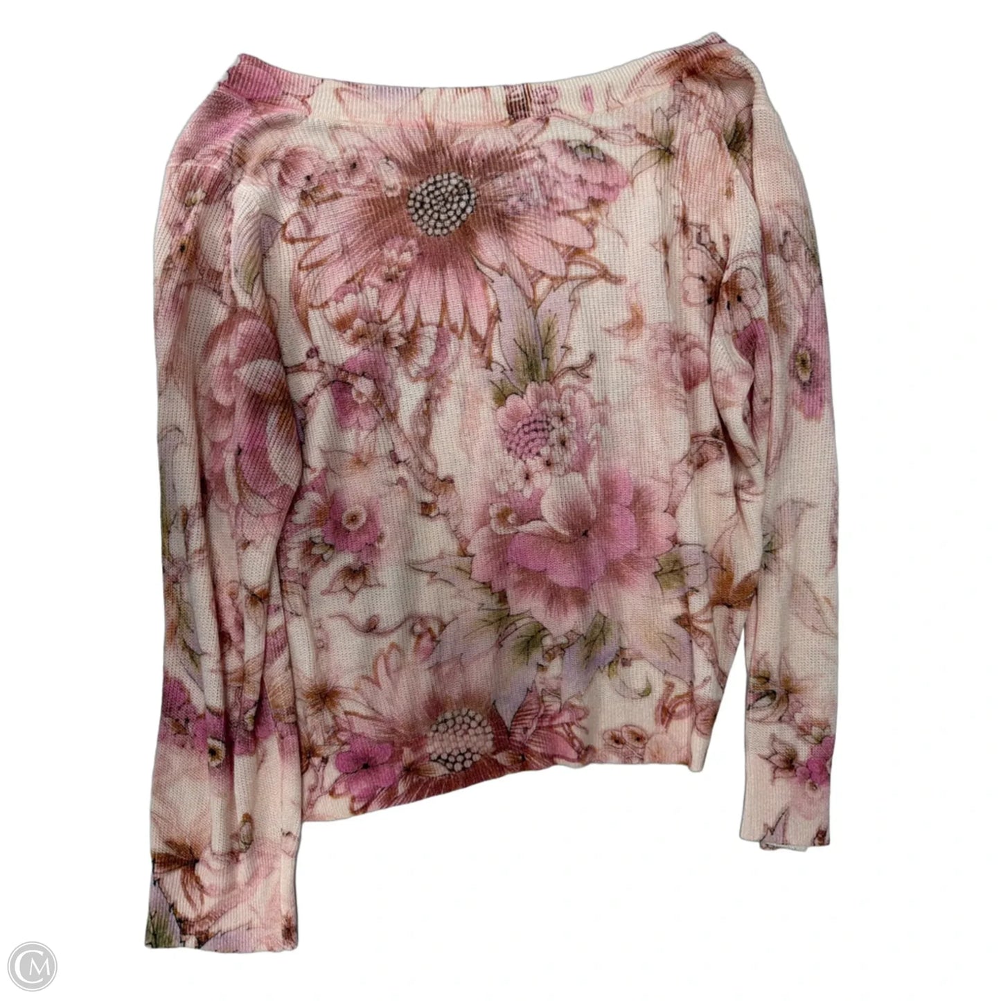 Top Long Sleeve By Anthropologie In Floral Print, Size: M