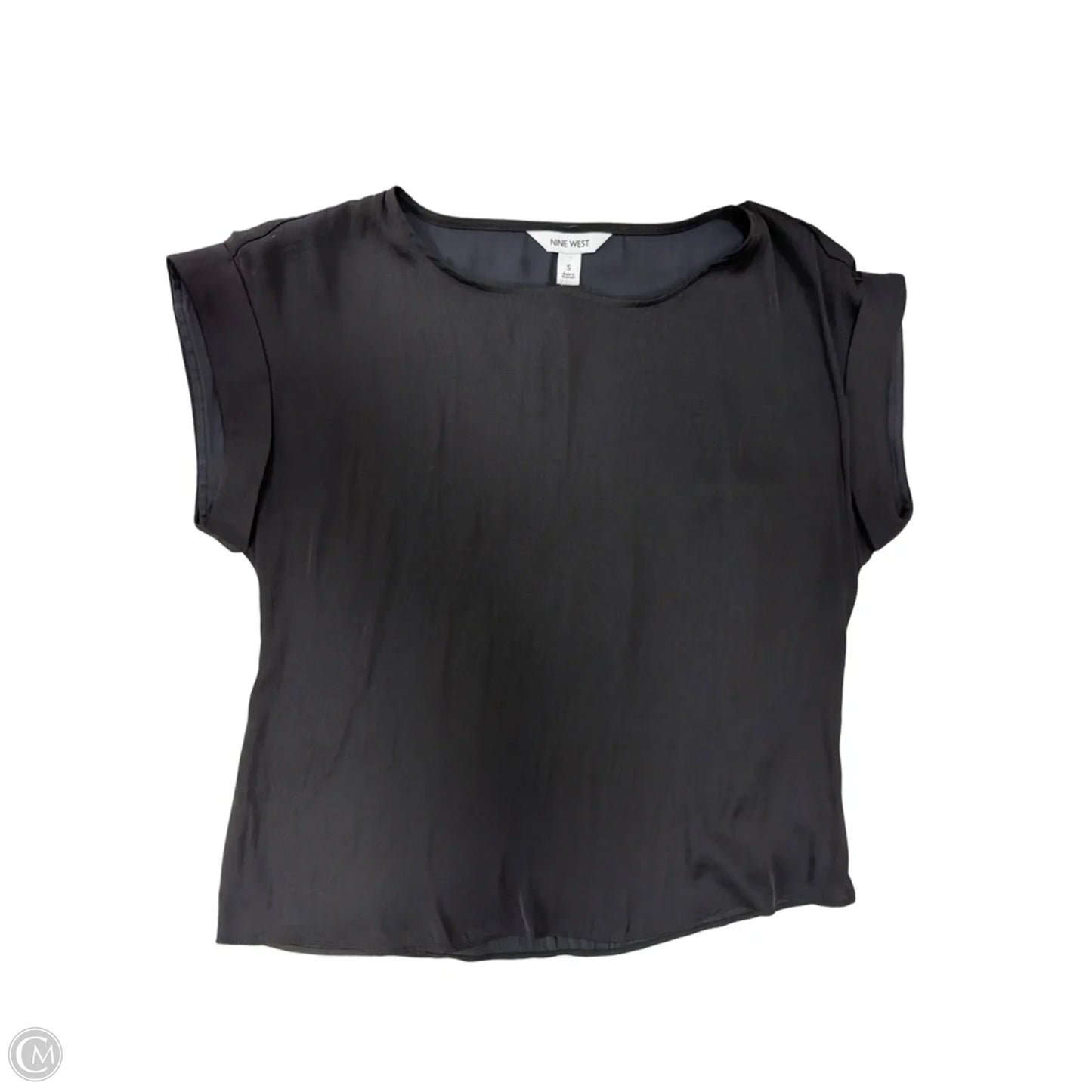 Top Short Sleeve By Nine West Apparel In Black, Size: S