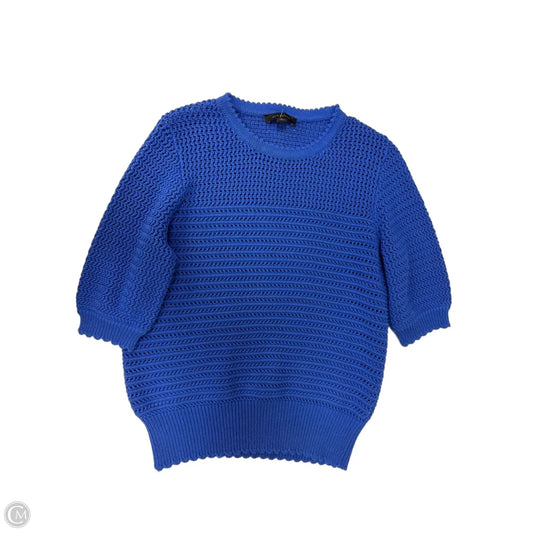 Top Short Sleeve By Ann Taylor In Blue, Size: M