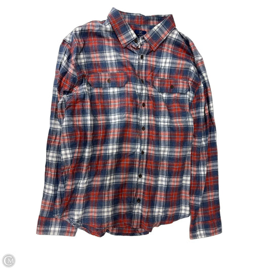 Top Long Sleeve By George In Plaid Pattern, Size: 2x