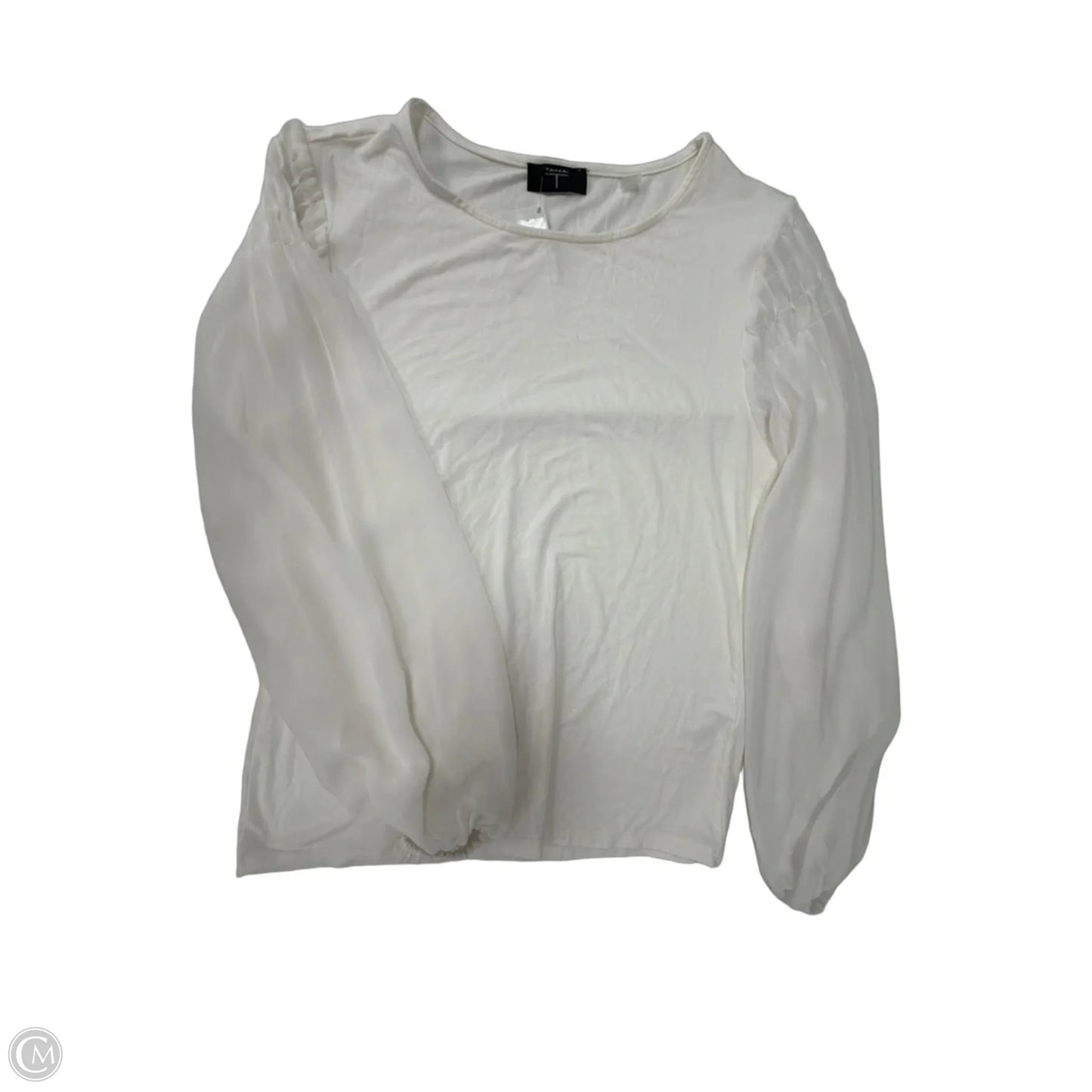 Top Long Sleeve By Tahari In White, Size: M