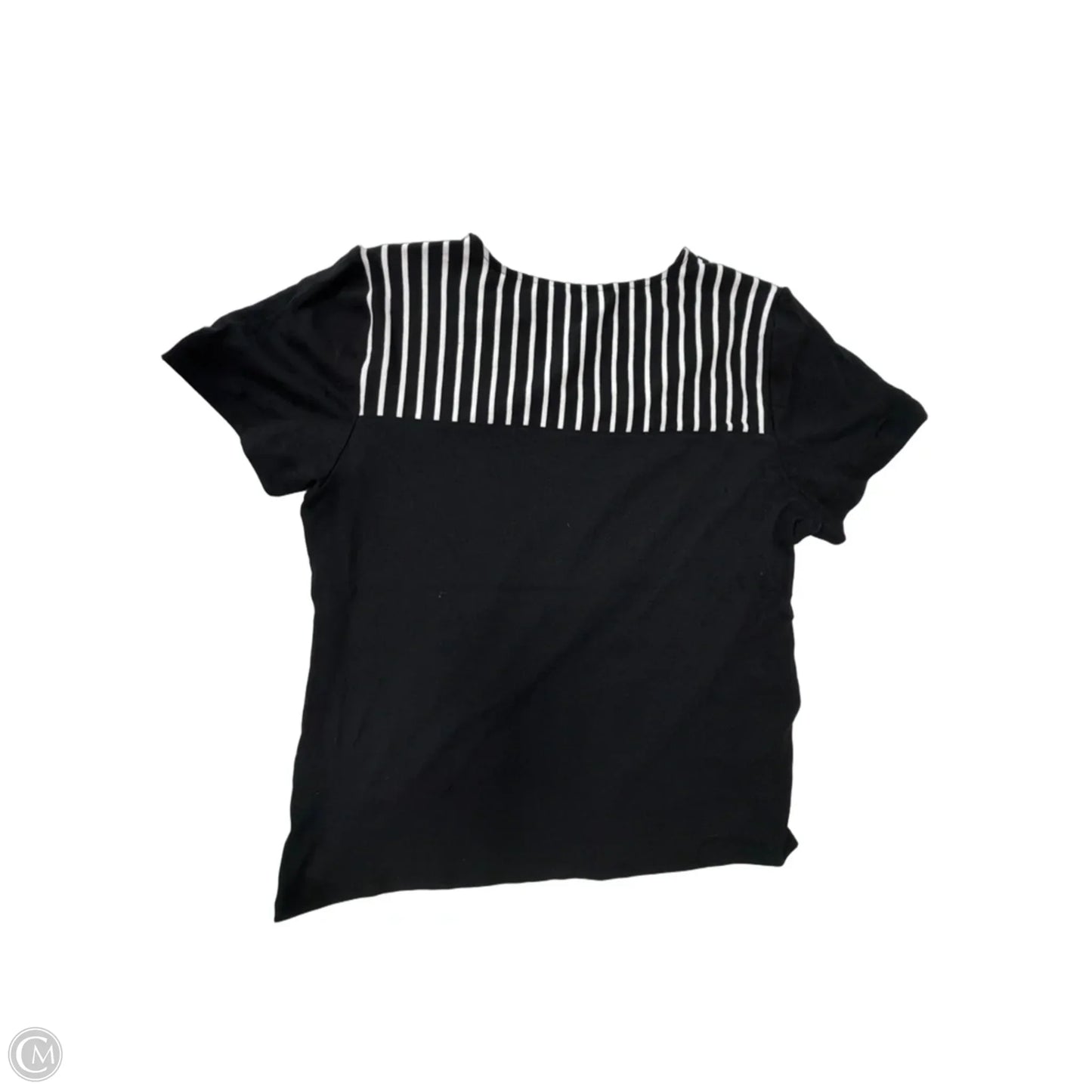 Top Short Sleeve By Karen Scott In Striped Pattern, Size: Xl