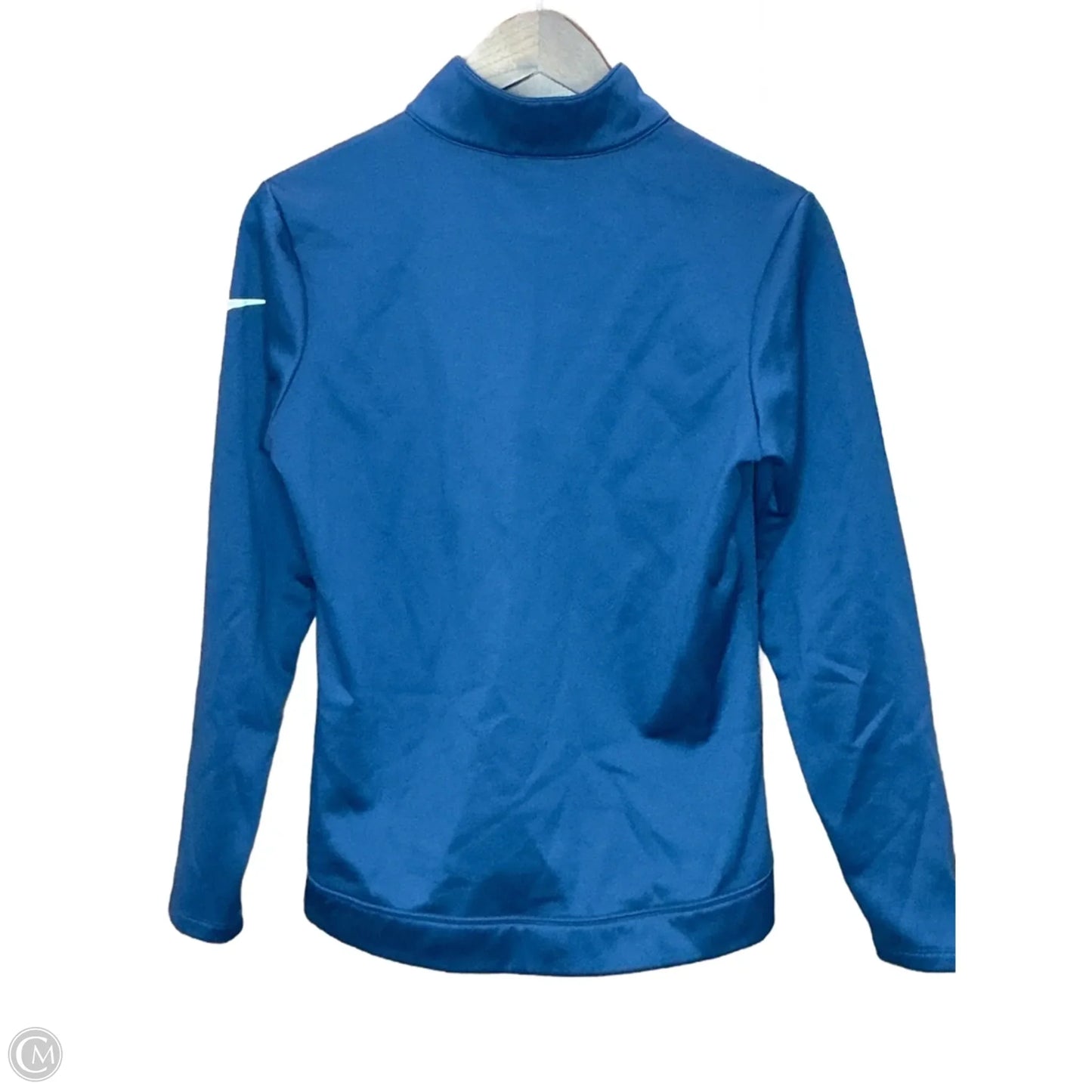 Athletic Top Long Sleeve Collar By Nike Apparel In Navy, Size: S
