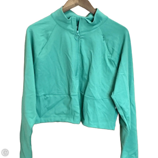 Athletic Top Long Sleeve Collar By Flx In Green, Size: L