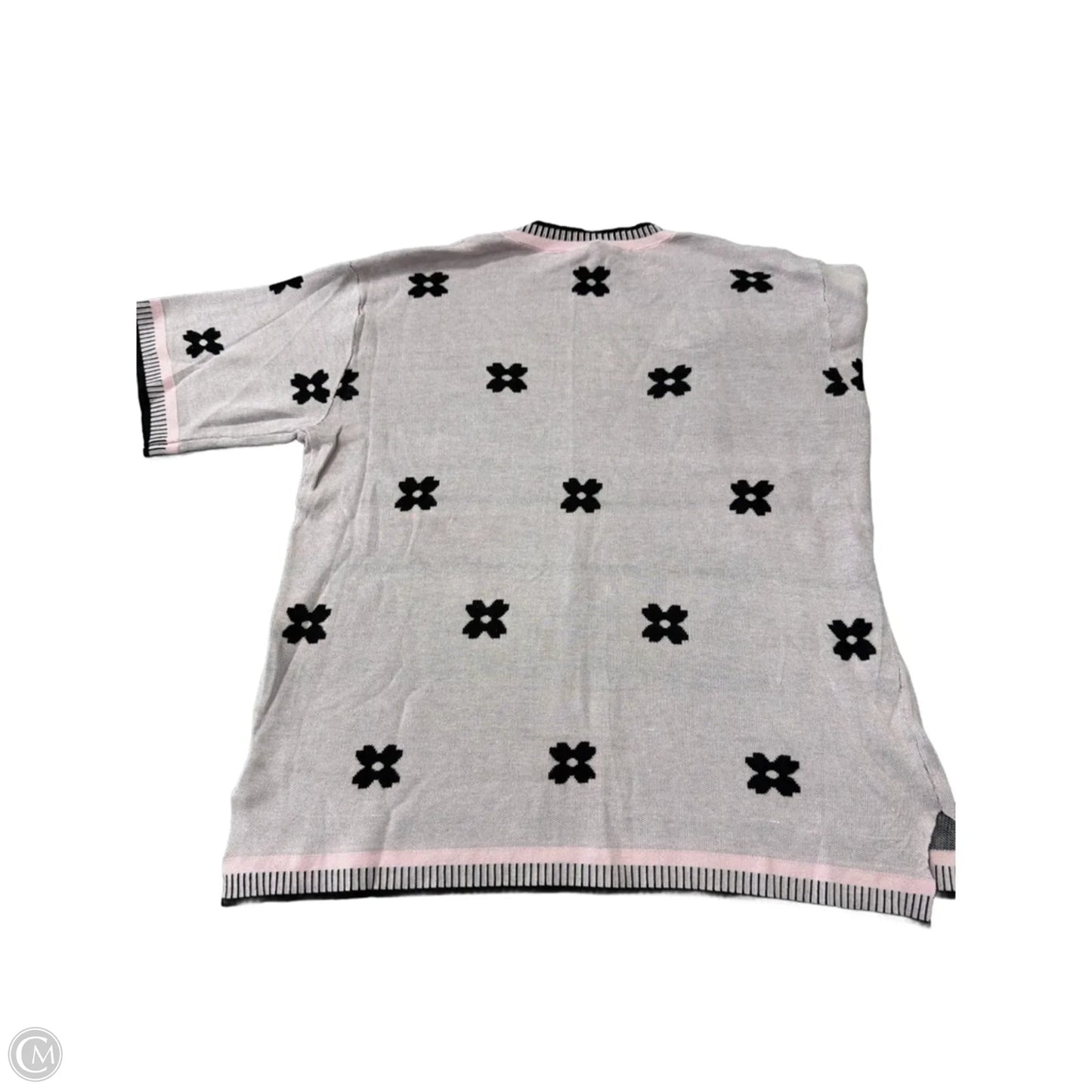 Top Short Sleeve By Clothes Mentor In Black & Pink, Size: Xl