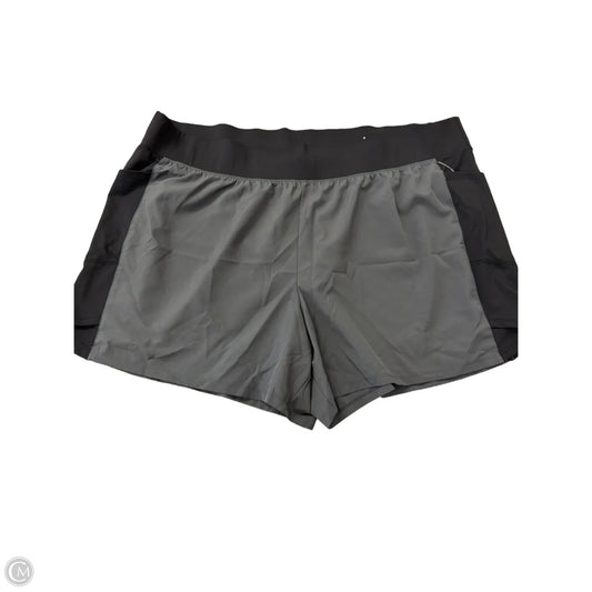 Athletic Shorts By Tek Gear In Black & Grey, Size: 3x