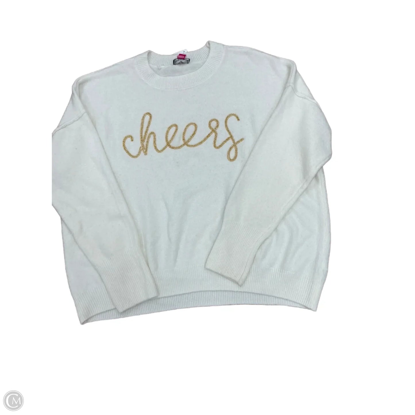 Sweater By Vince Camuto In Cream, Size: L