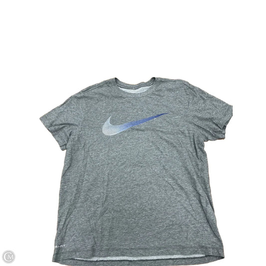 Top Short Sleeve By Nike Apparel In Grey, Size: L