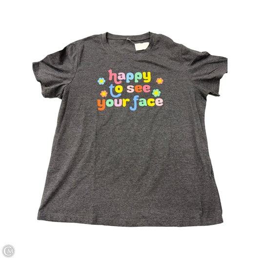 Top Short Sleeve By Clothes Mentor In Grey, Size: Xl