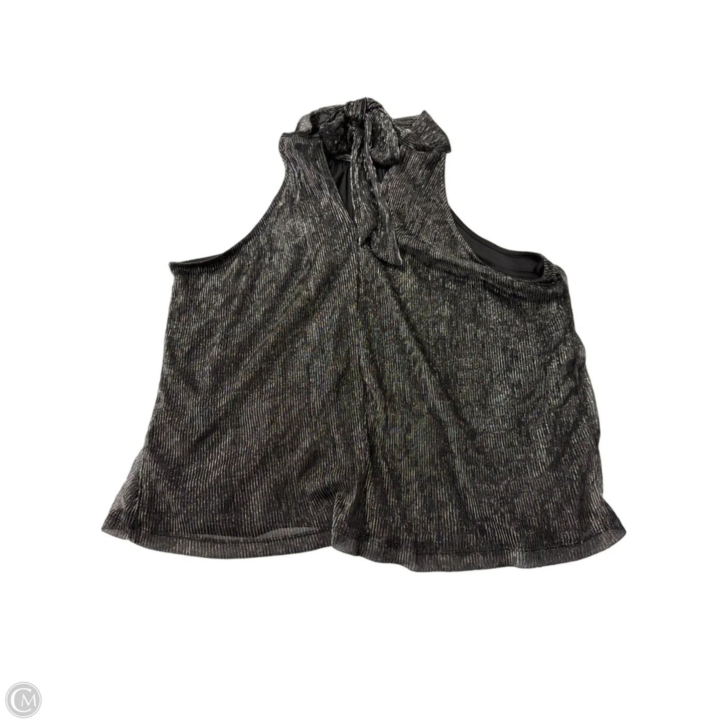 Top Sleeveless By Nine West Apparel In Silver, Size: Xl
