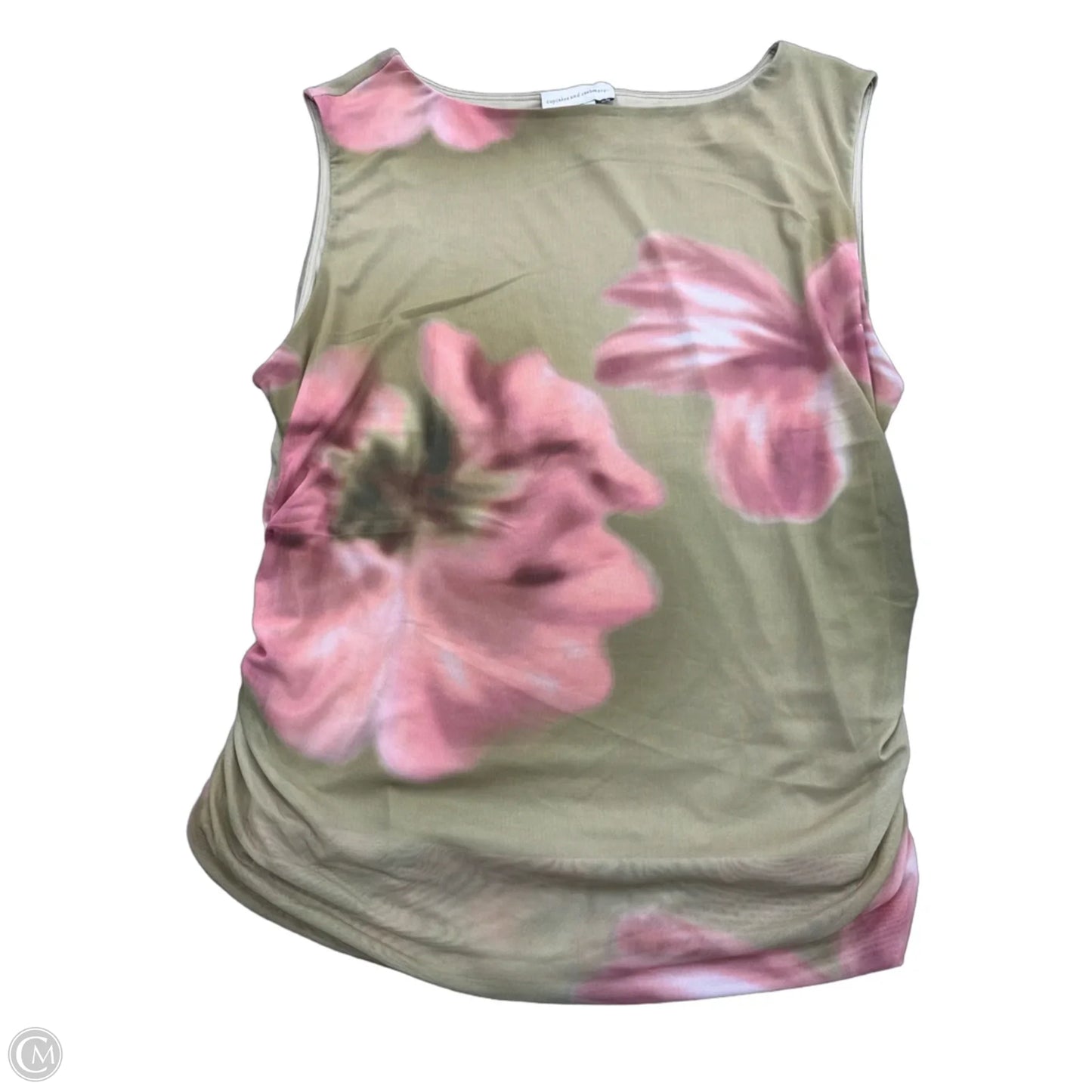 Top Sleeveless By Cupcakes And Cashmere In Floral Print, Size: 1x