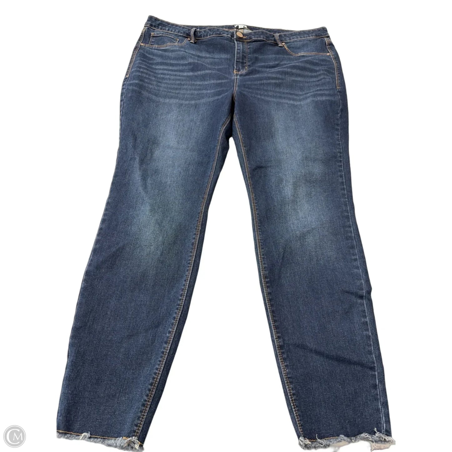 Jeans Skinny By Love Fire In Blue Denim, Size: 22