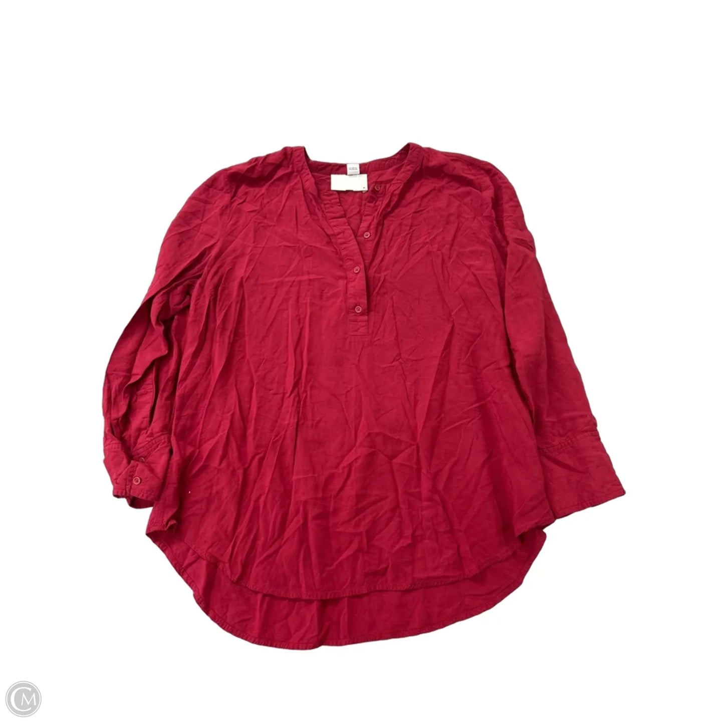 Top Long Sleeve By Old Navy In Red, Size: Xl