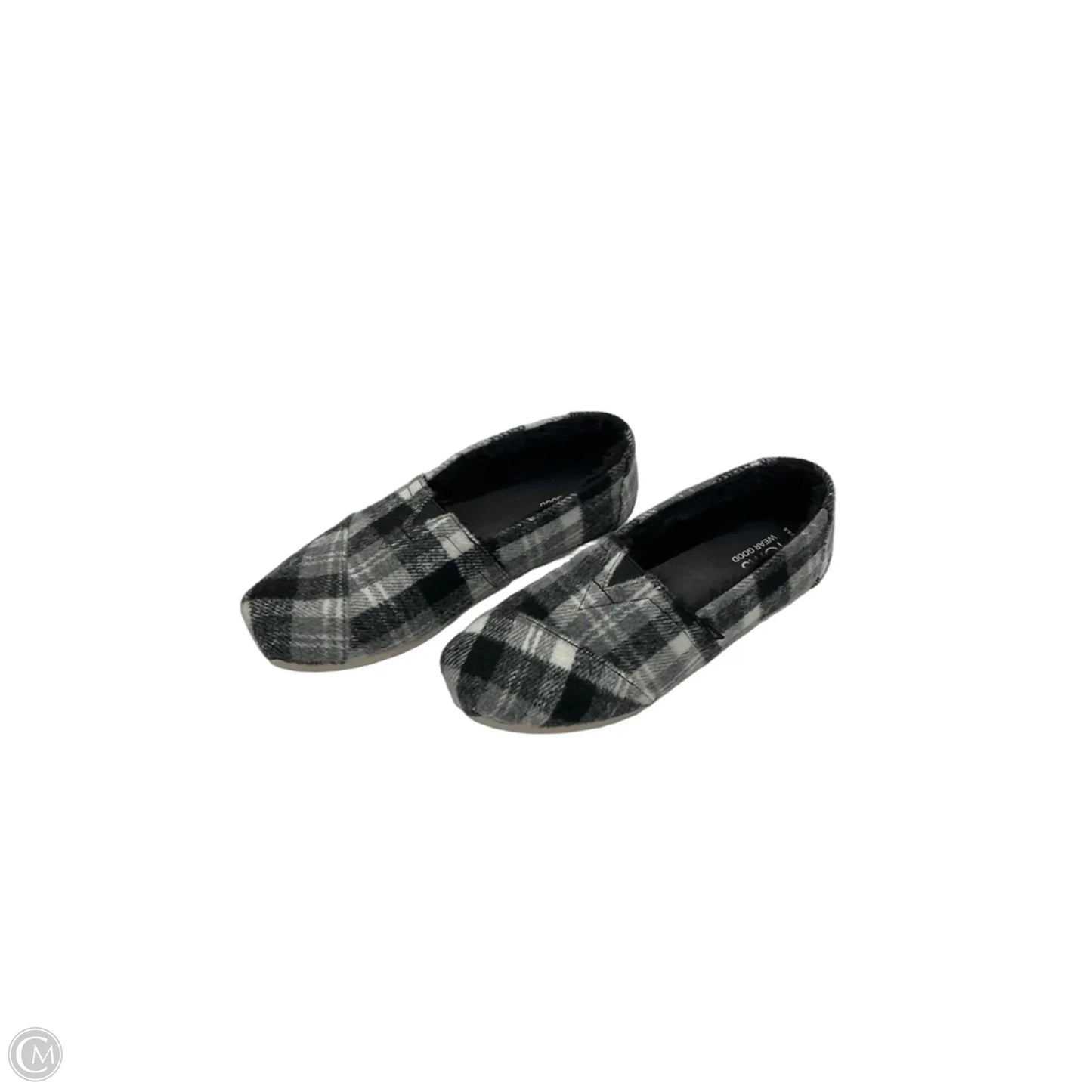 Shoes Flats By Toms In Plaid Pattern, Size: 6.5