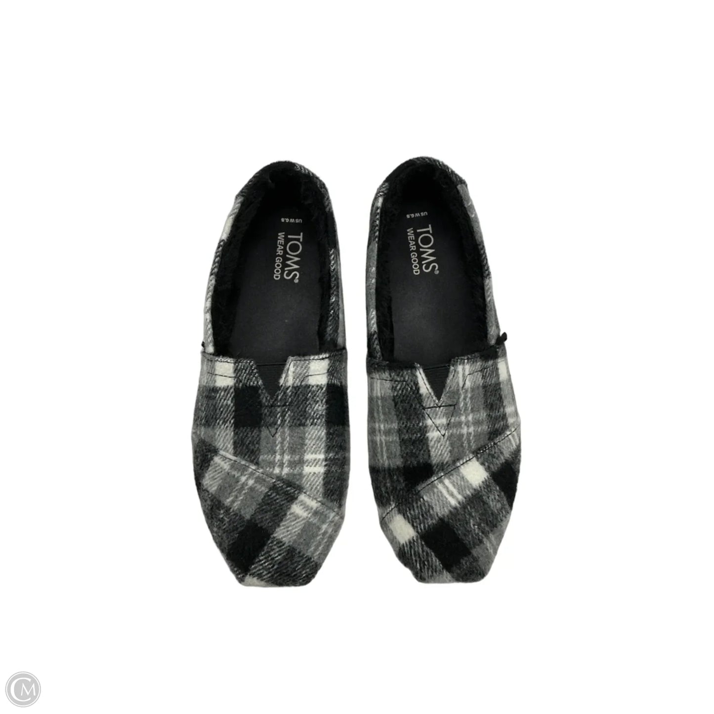 Shoes Flats By Toms In Plaid Pattern, Size: 6.5