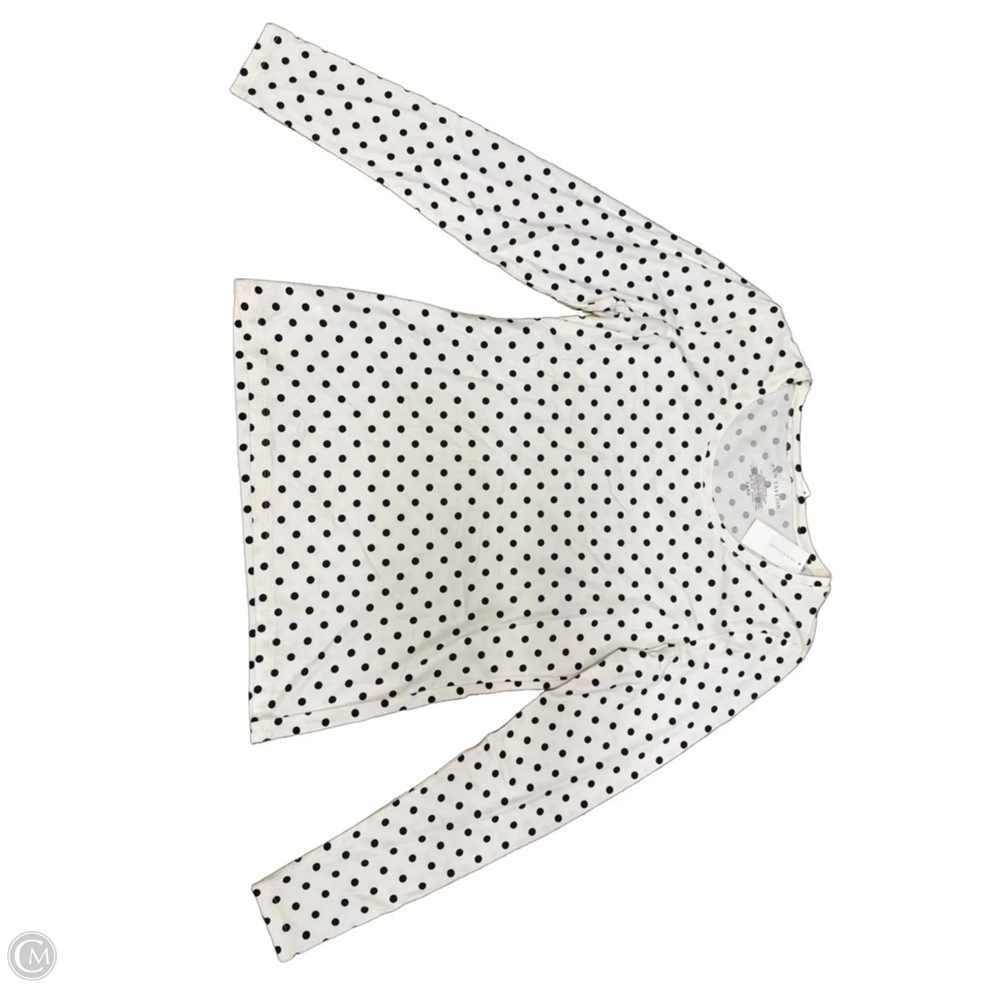 Top Long Sleeve By Ann Taylor In Polkadot Pattern, Size: S