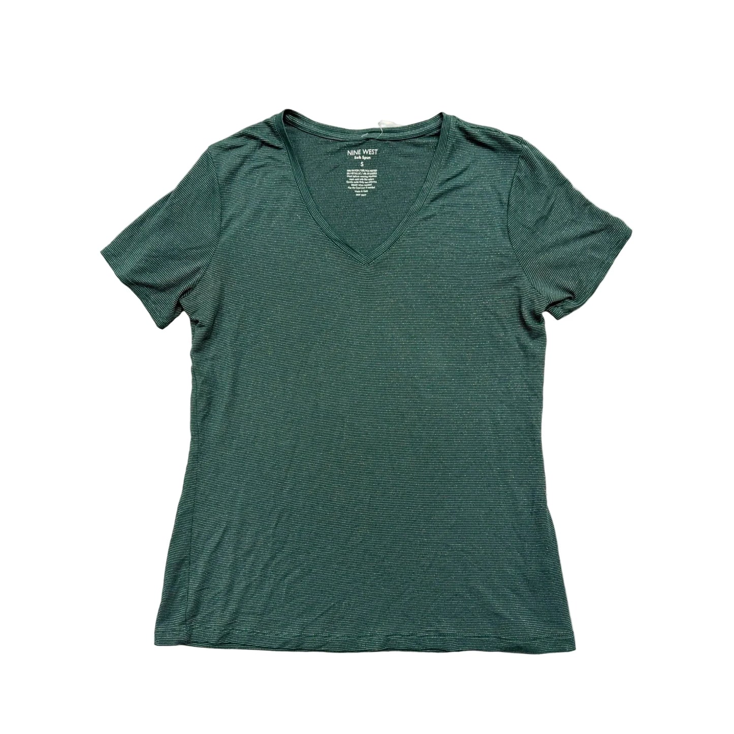 Top Short Sleeve By Nine West Apparel In Green, Size: S