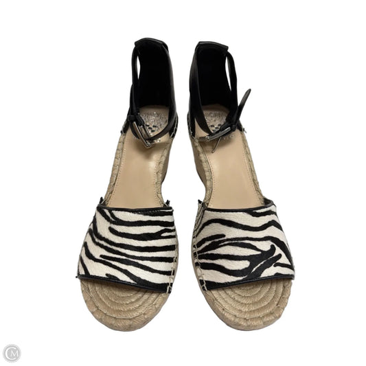 Sandals Heels Wedge By Vince Camuto In Zebra Print, Size: 9.5