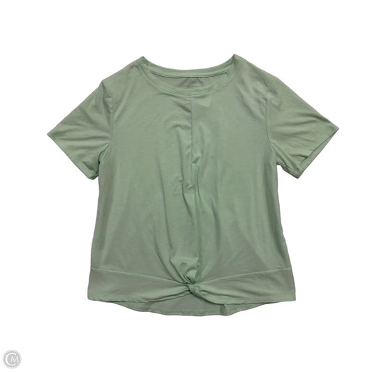 Athletic Top Short Sleeve By Tek Gear In Green, Size: L