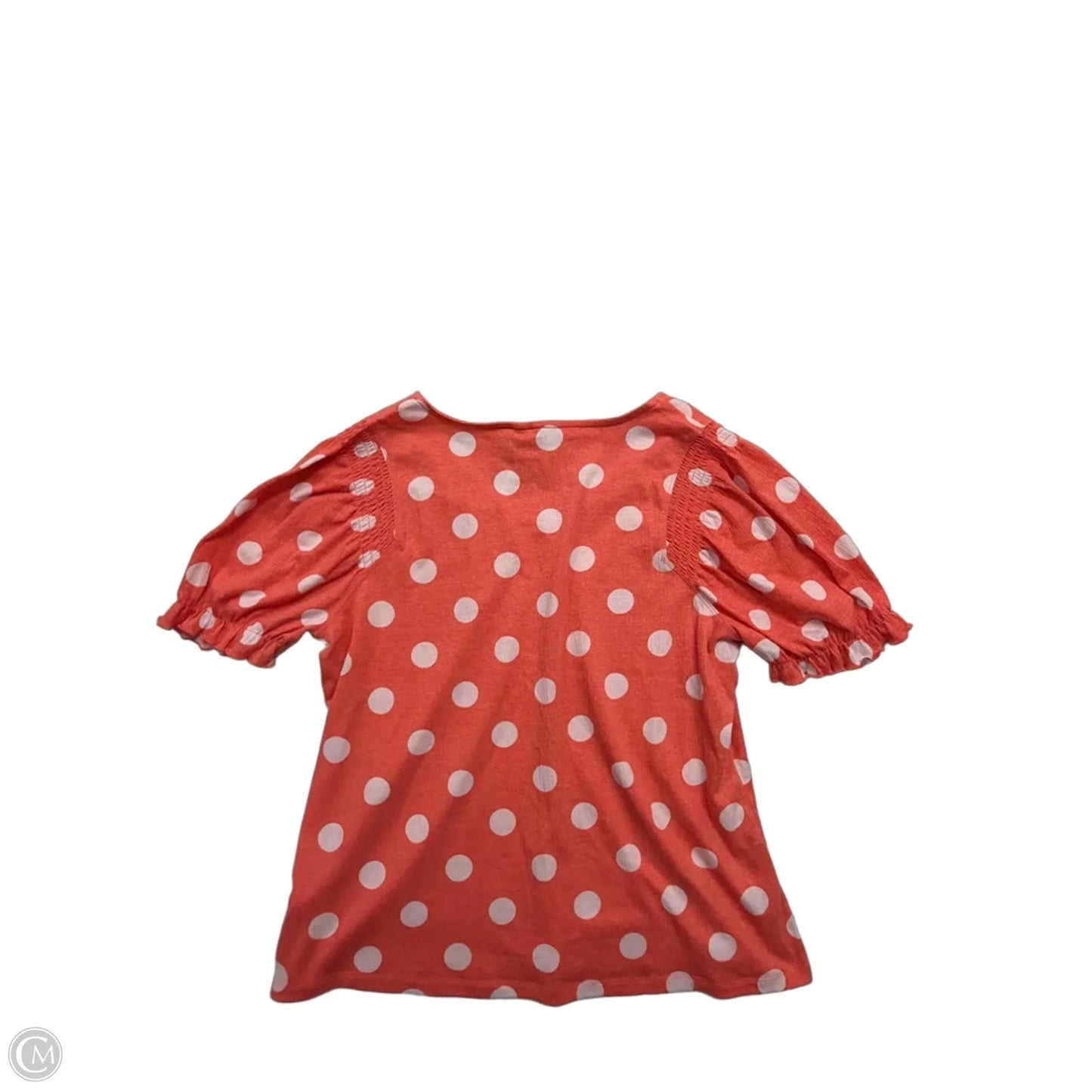 Top Short Sleeve By Cato In Polkadot Pattern, Size: L