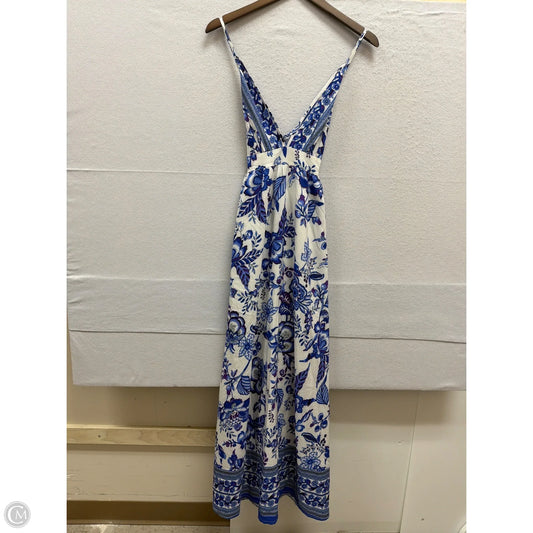 Dress Casual Maxi By Shein In Blue & White, Size: S