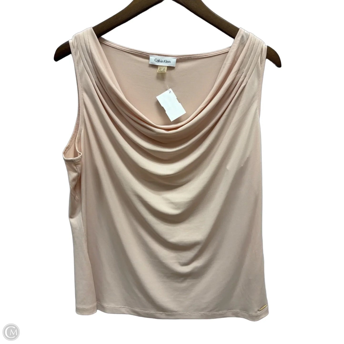 Top Sleeveless By Calvin Klein In Peach, Size: Xl