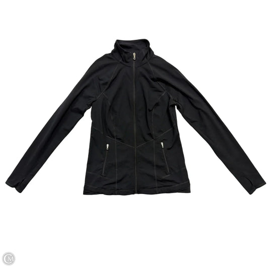 Athletic Top Long Sleeve Collar By Tek Gear In Black, Size: L