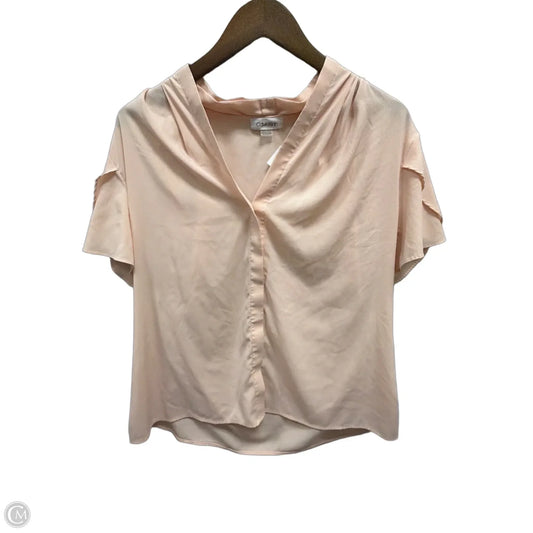 Top Short Sleeve By Calvin Klein In Pink, Size: Xl