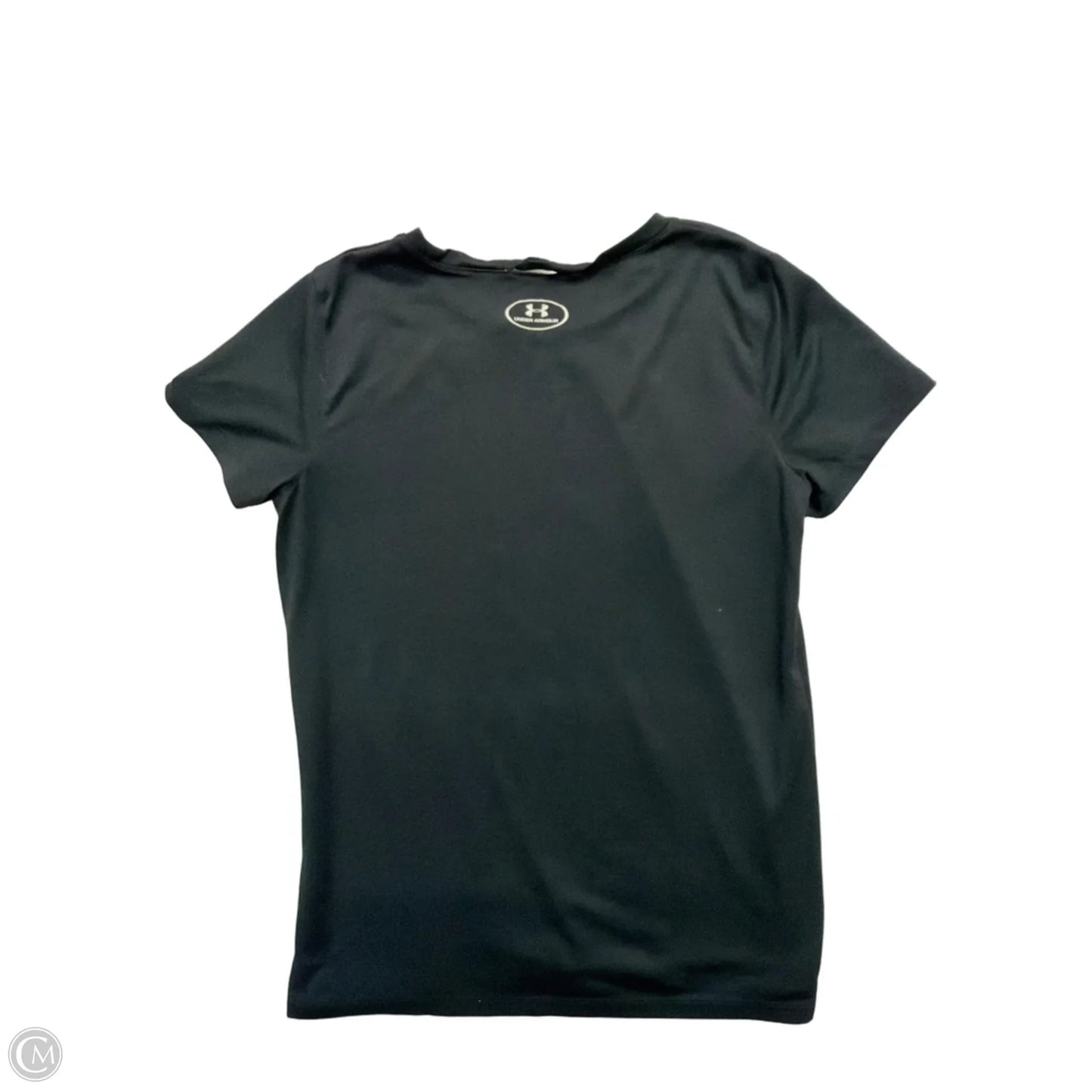 Athletic Top Short Sleeve By Under Armour In Black, Size: S