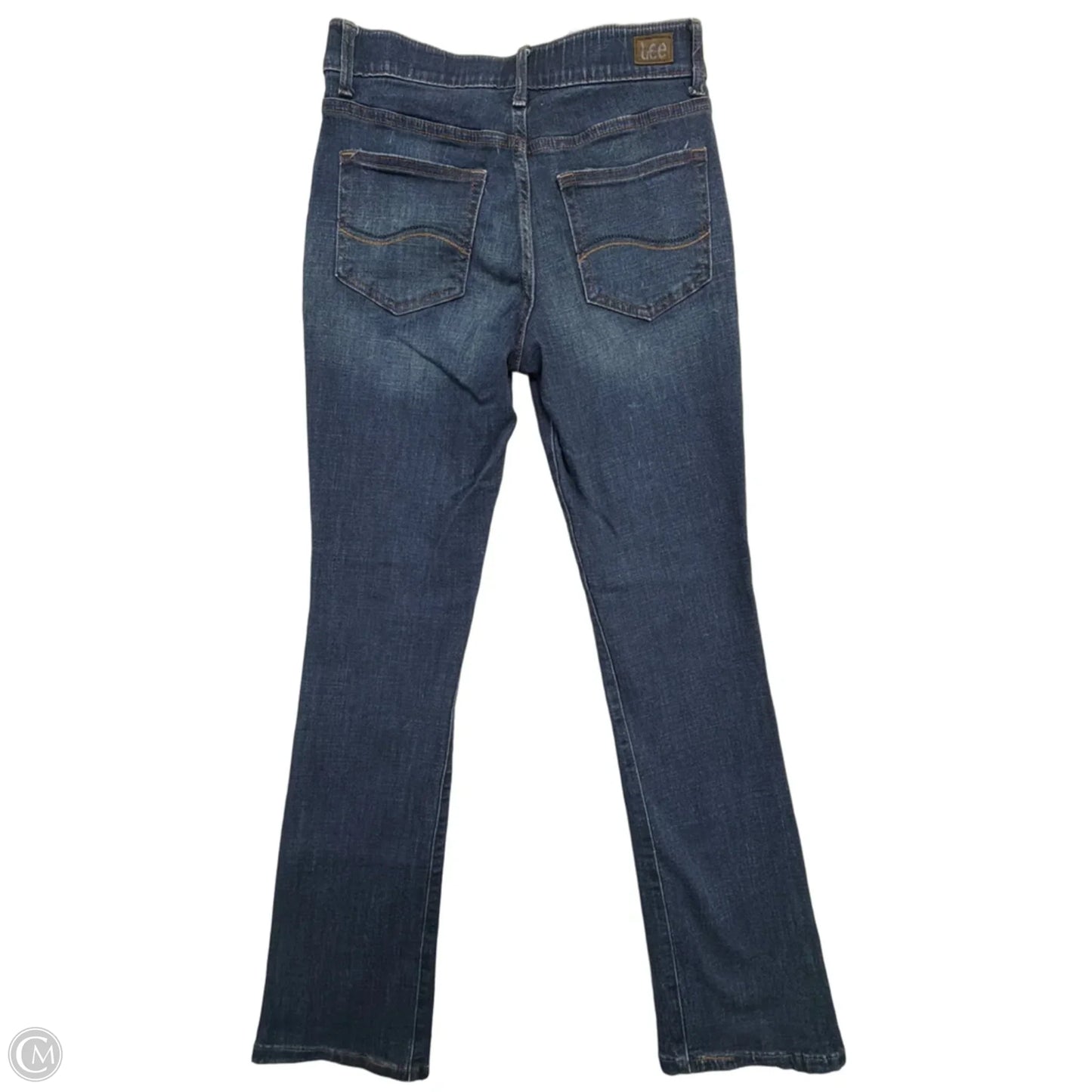 Jeans Boot Cut By Lee In Blue Denim, Size: 6l