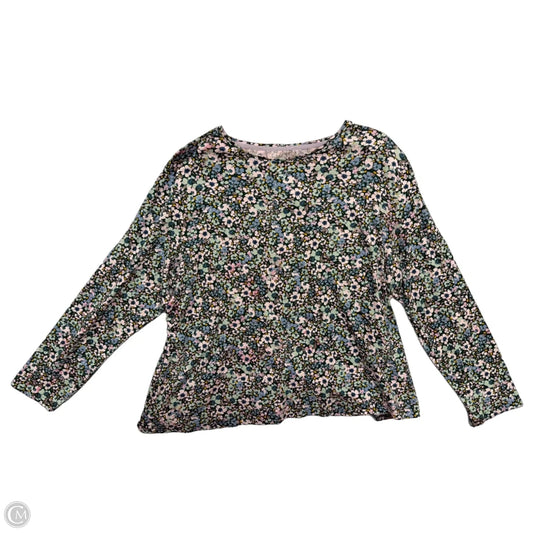 Top Long Sleeve By Croft And Barrow In Floral Print, Size: 1x