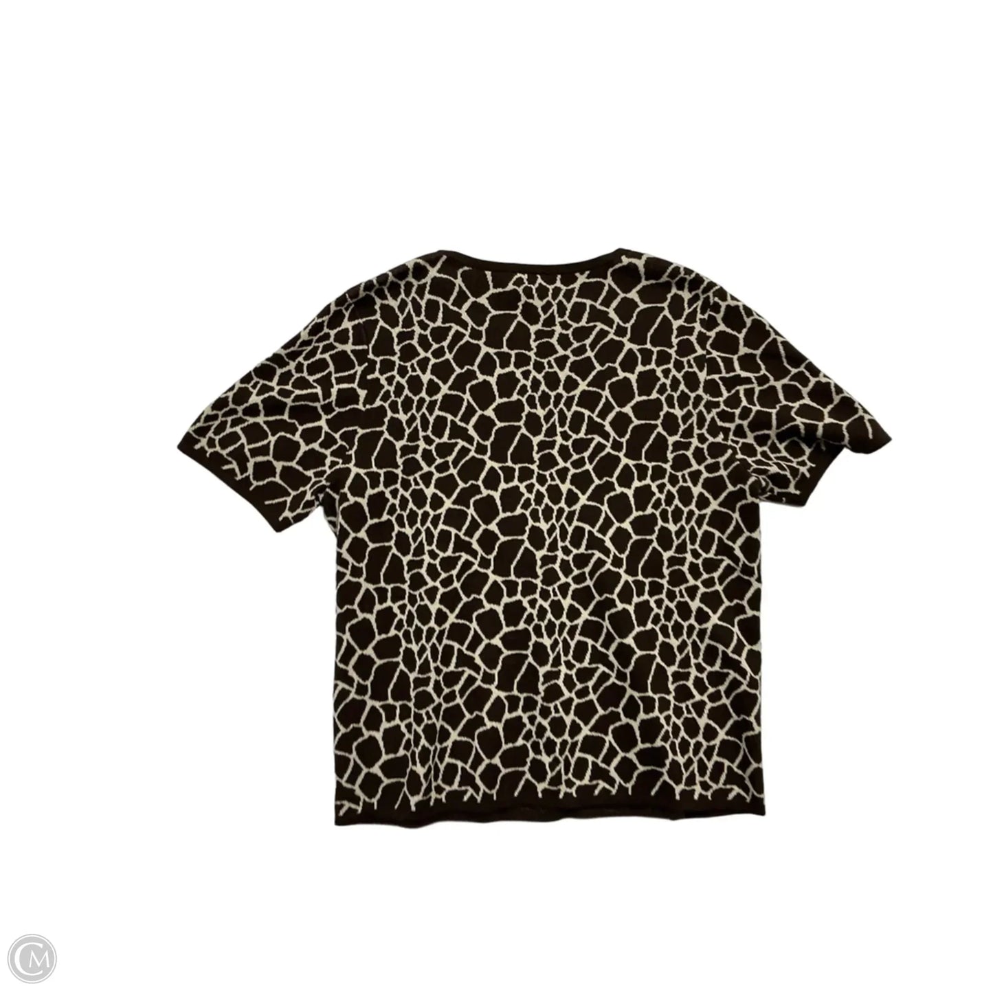Top Short Sleeve By Ann Taylor In Animal Print, Size: Xl