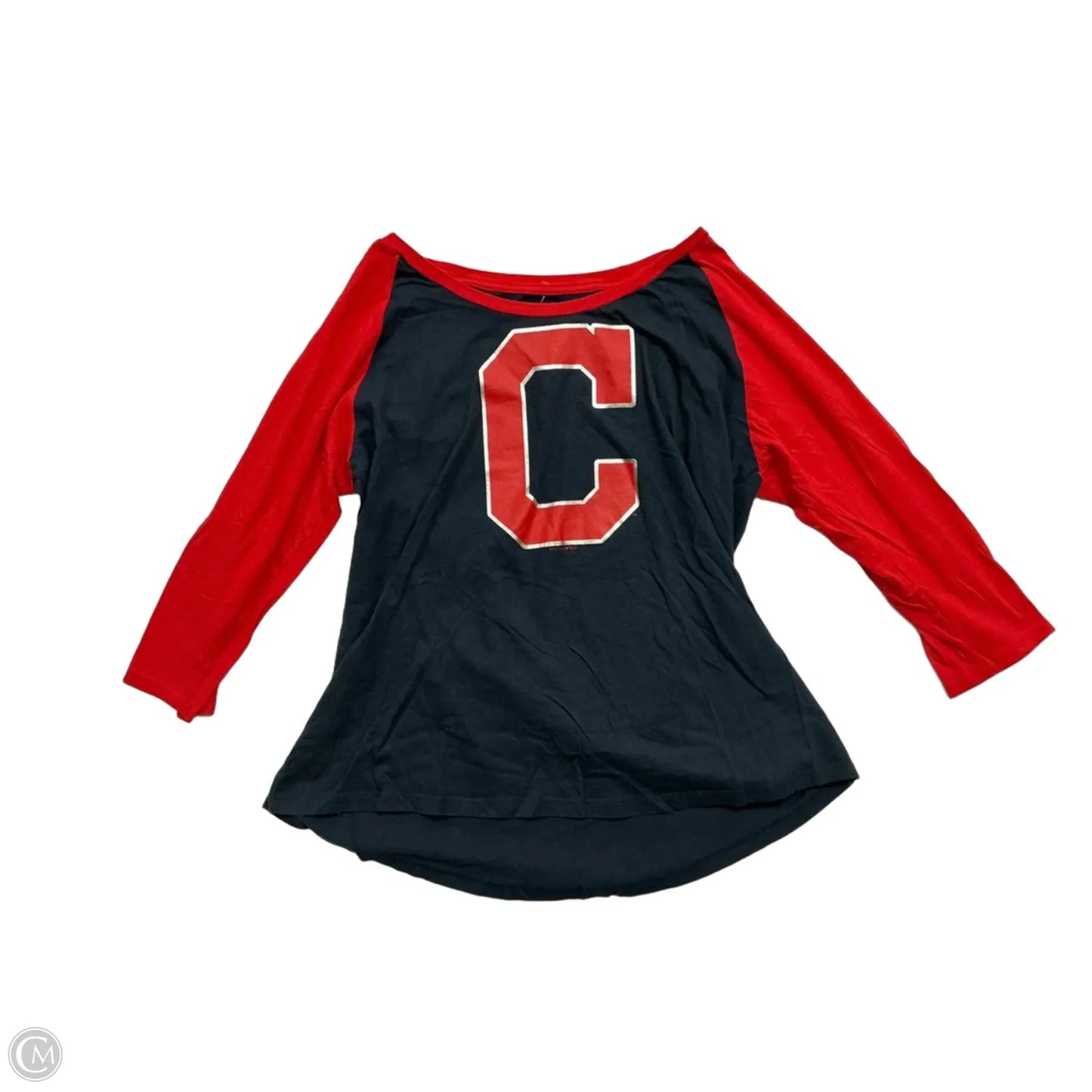 Top 3/4 Sleeve By Clothes Mentor In Blue & Red, Size: 1x