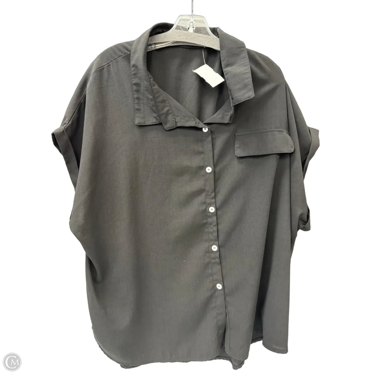 Top Short Sleeve By Shein In Black, Size: 5