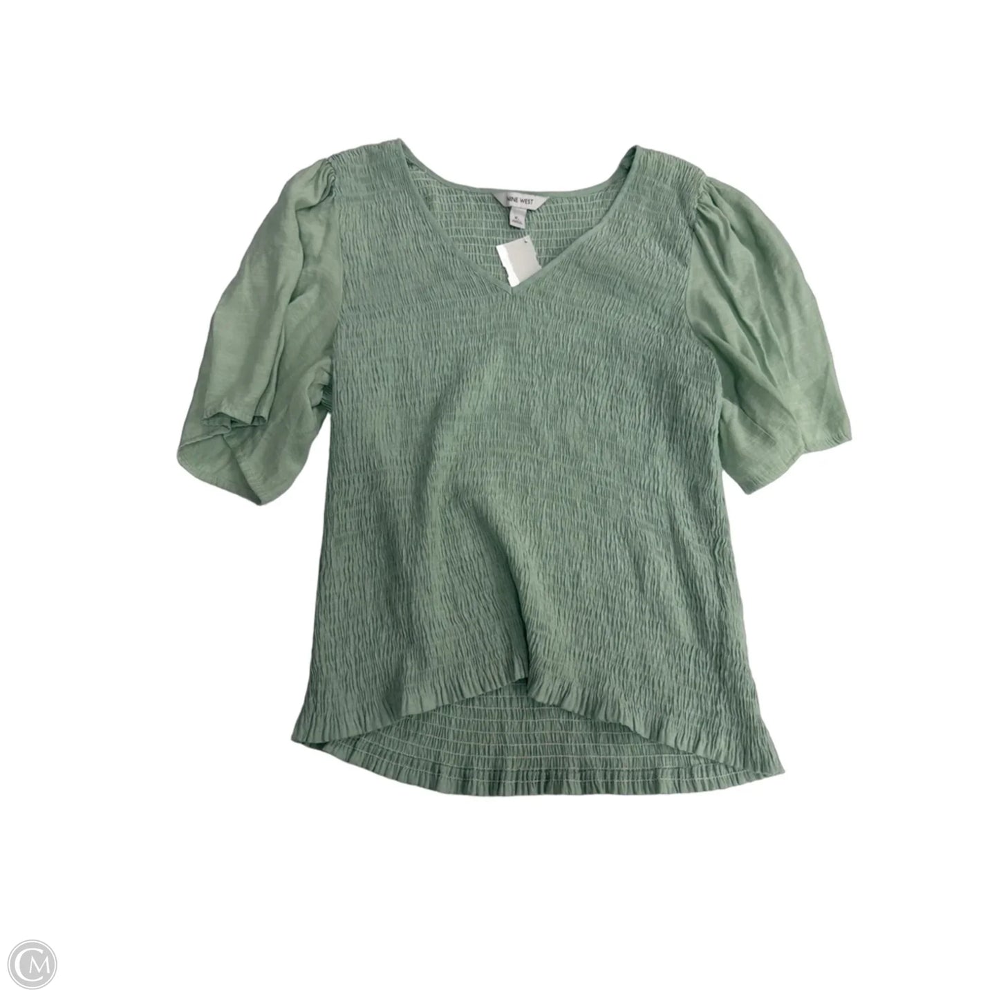 Top Short Sleeve By Nine West Apparel In Green, Size: Xl