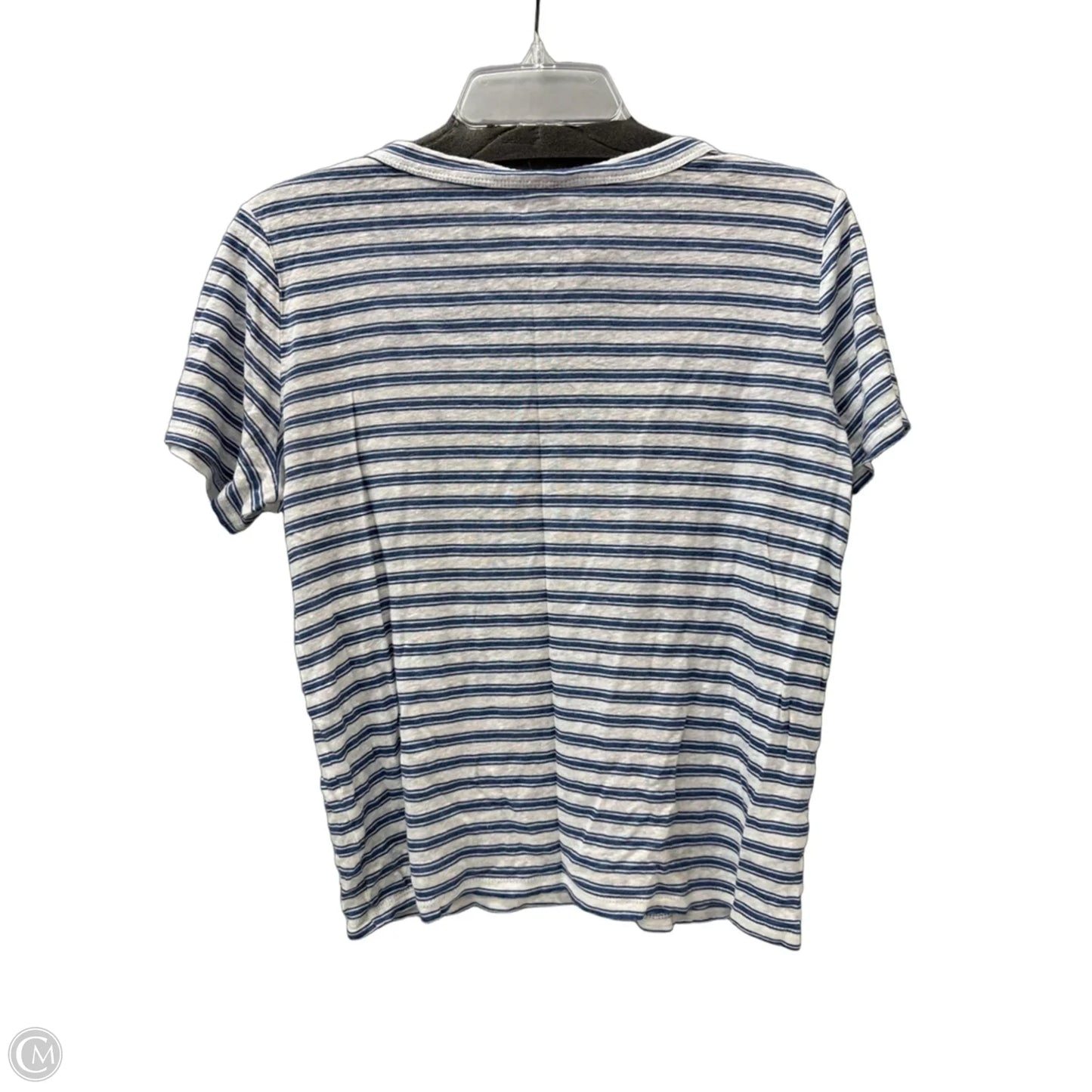 Top Short Sleeve By Loft In Striped Pattern, Size: M