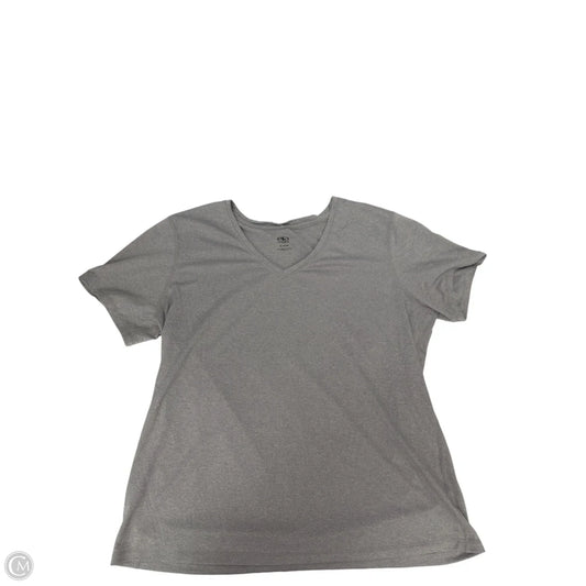 Athletic Top Short Sleeve By Athletic Works In Grey, Size: Xl