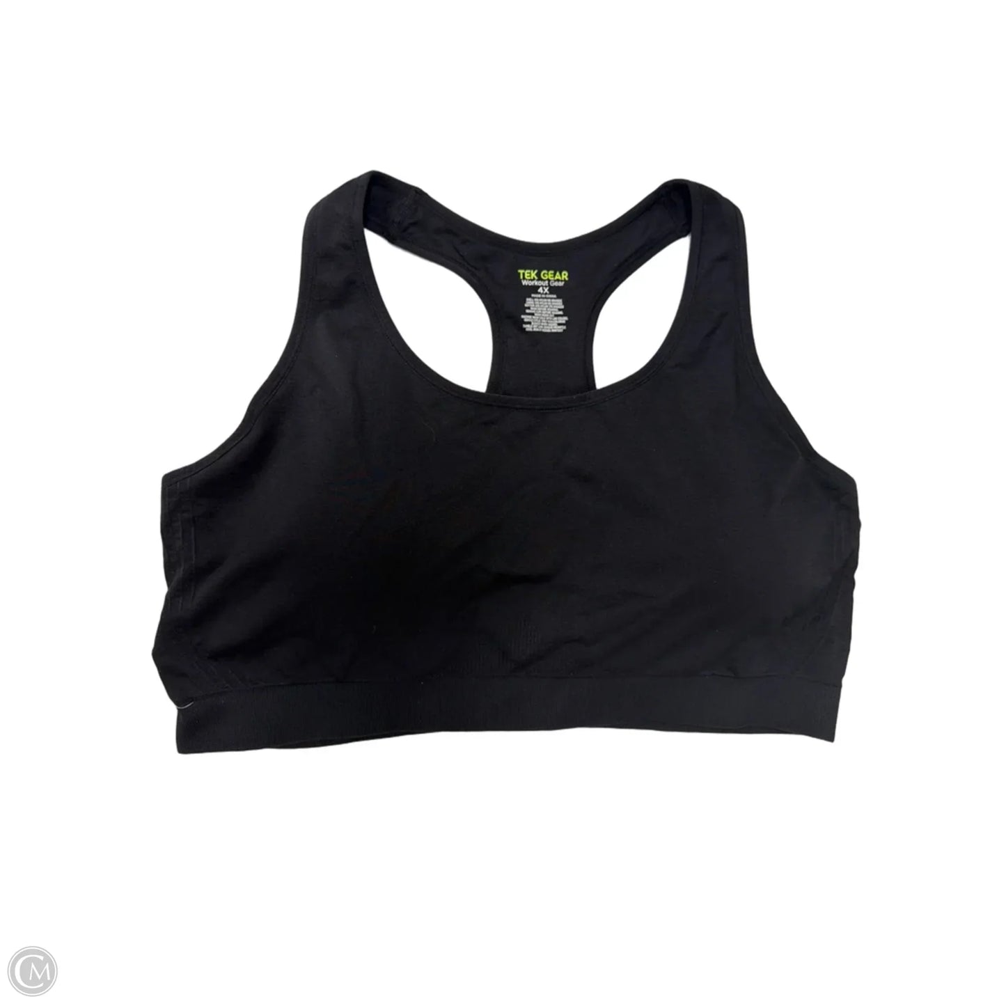 Athletic Bra By Tek Gear In Black, Size: 4x