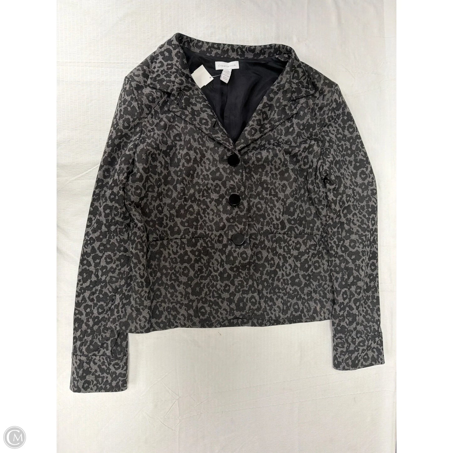 Blazer By Charter Club In Animal Print, Size: M
