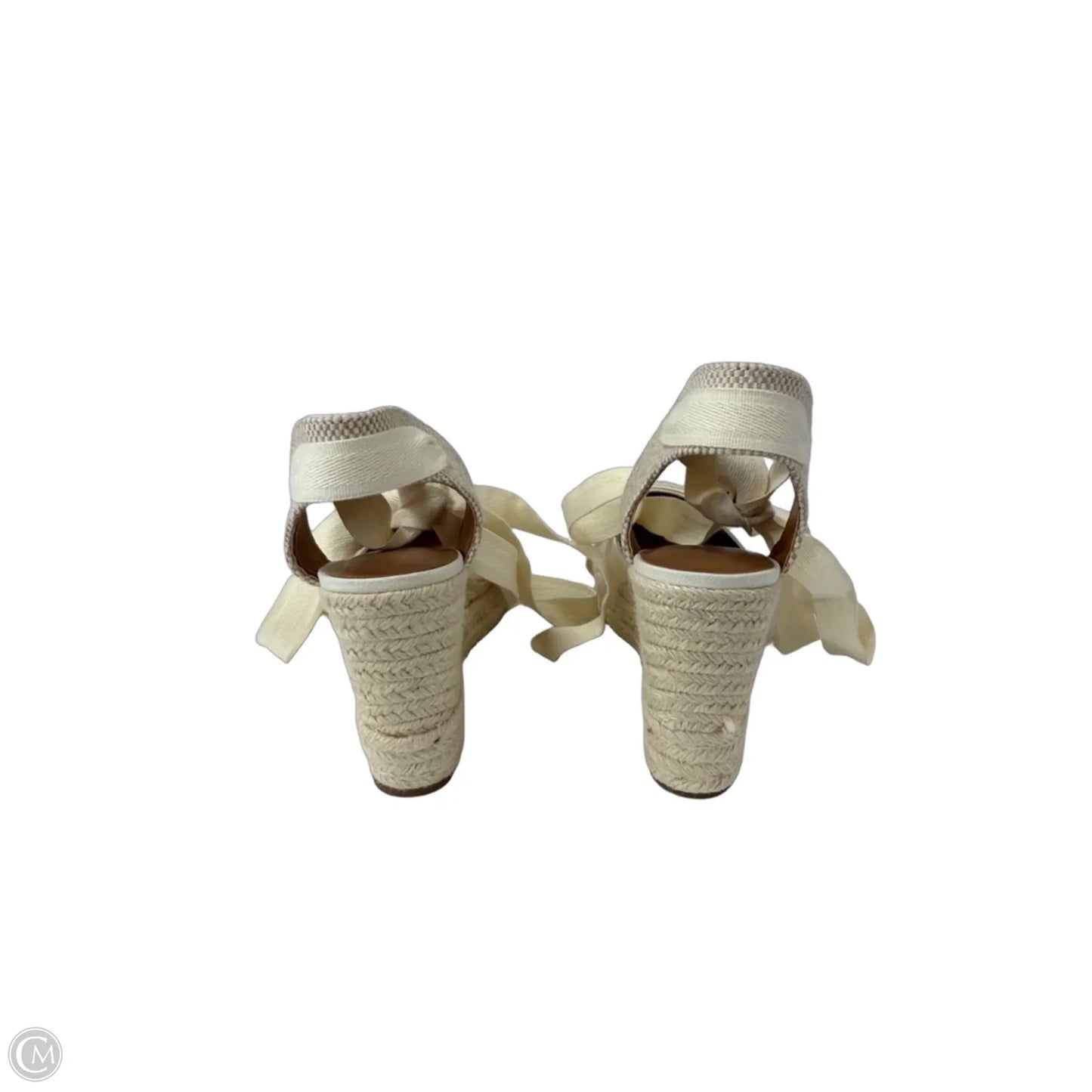 Shoes Heels Wedge By Universal Thread In Cream, Size: 7