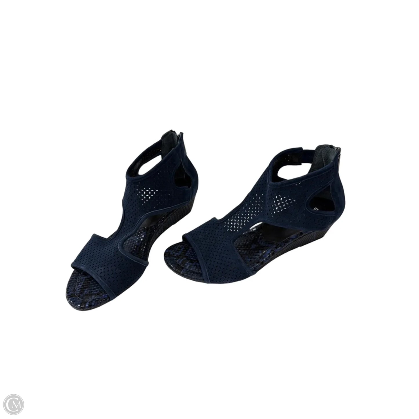 Sandals Flats By Donald Pliner In Navy, Size: 7.5