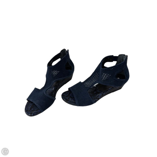 Sandals Flats By Donald Pliner In Navy, Size: 7.5