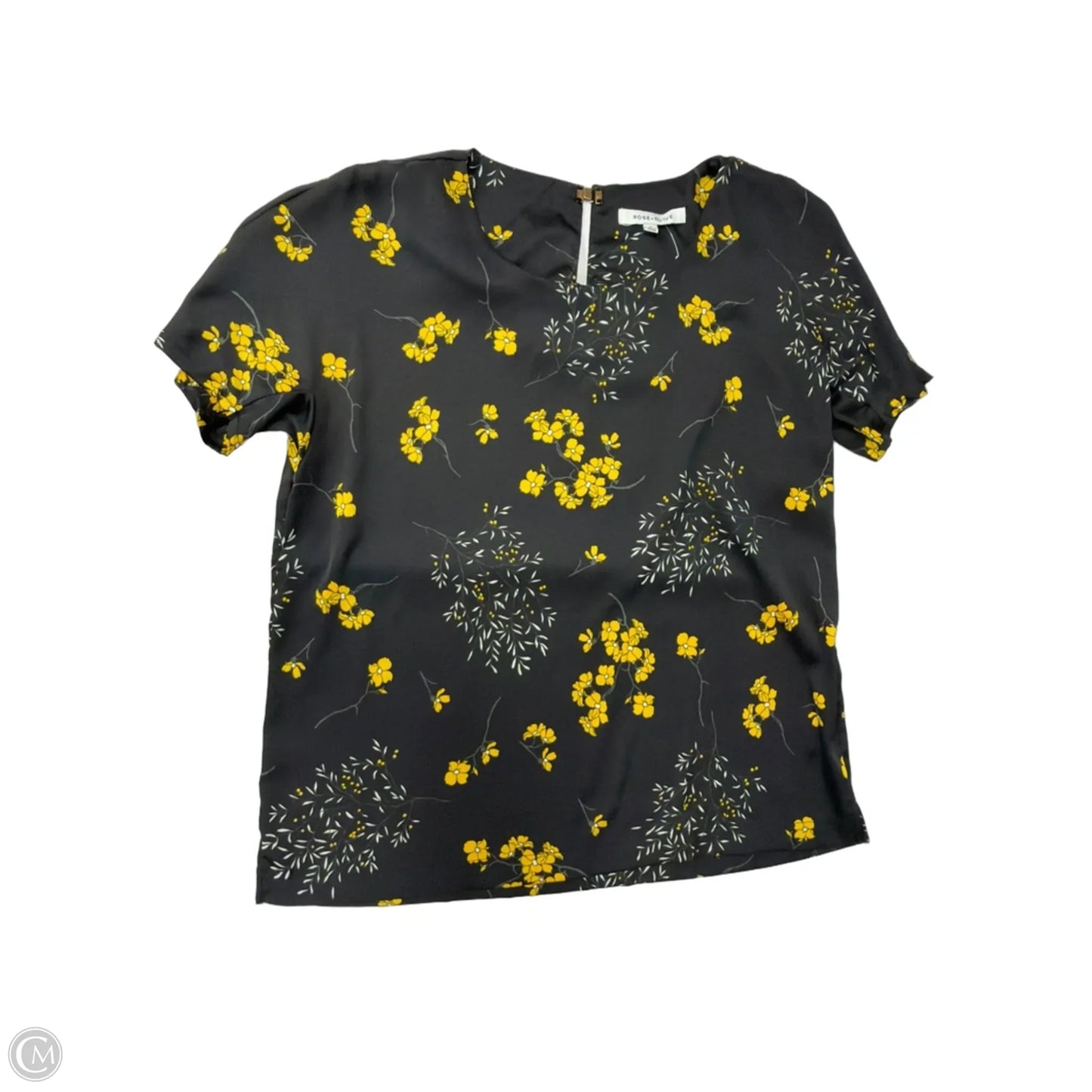 Top Short Sleeve By Rose And Olive In Floral Print, Size: L