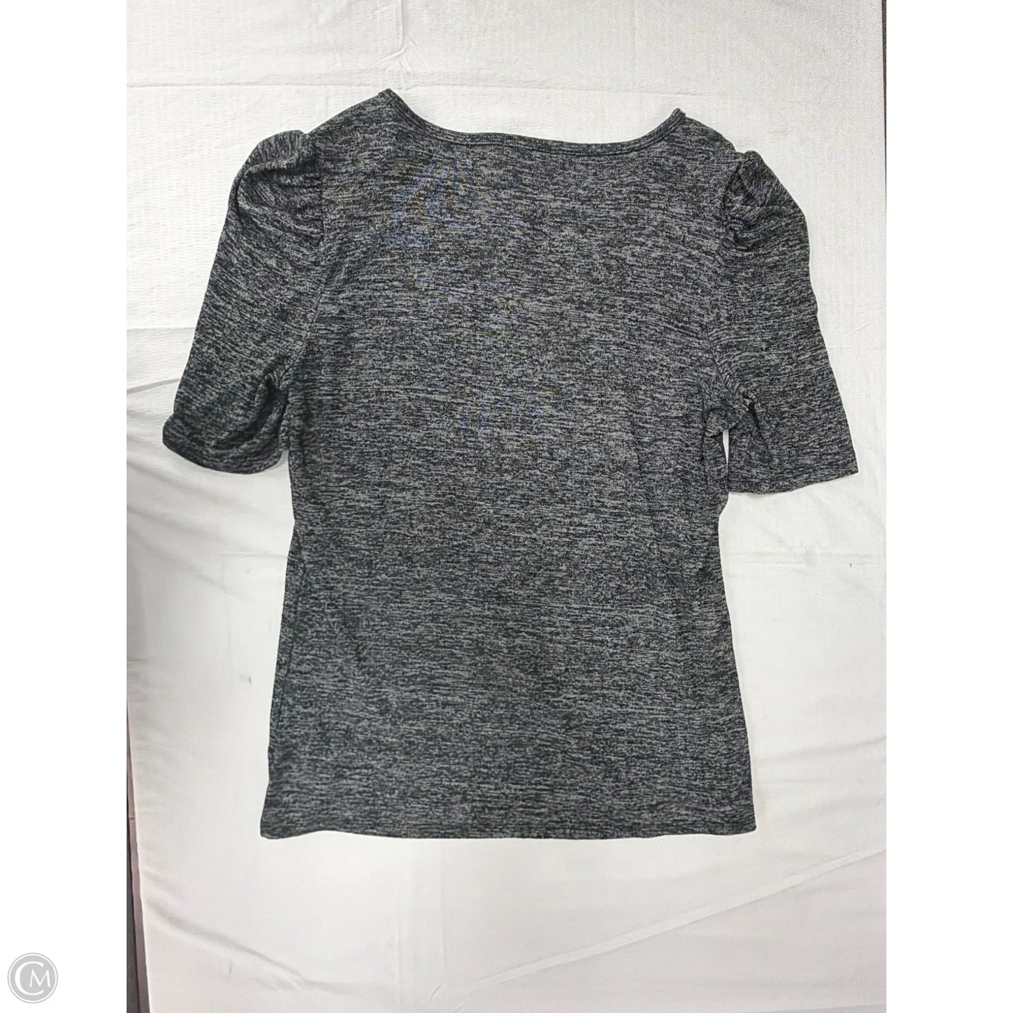 Top Short Sleeve By Olivia Blu In Grey, Size: Xl